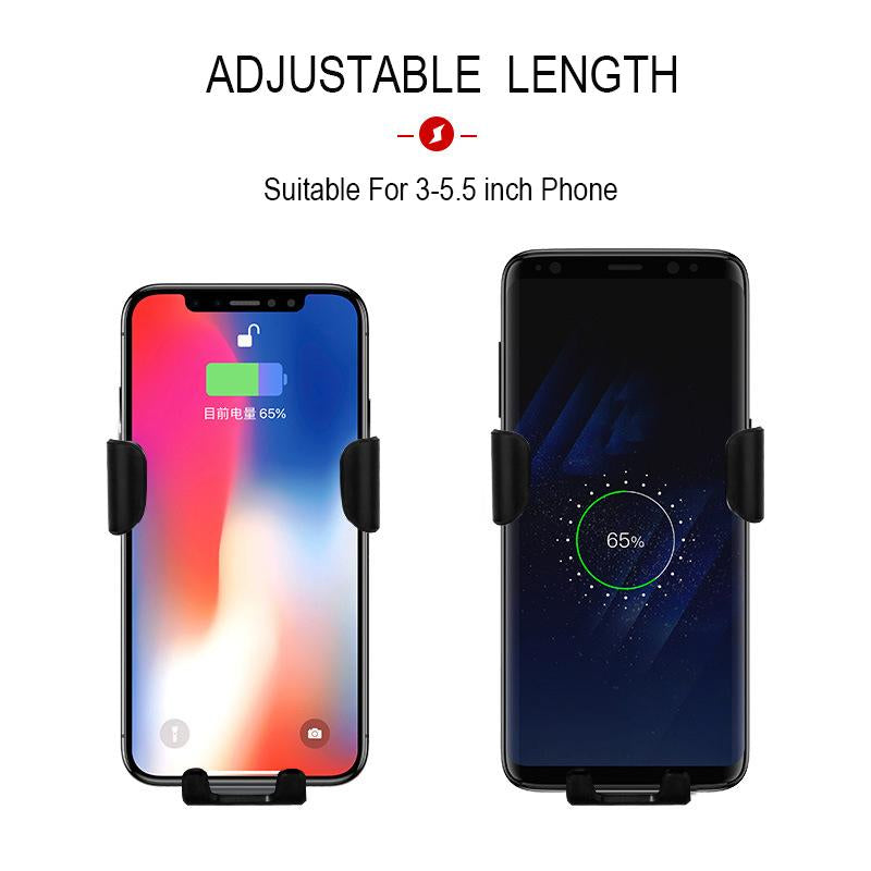 Norvo | Hurtiggrep Auto-Klemmende Trådløs Lading Bil Telefonholder