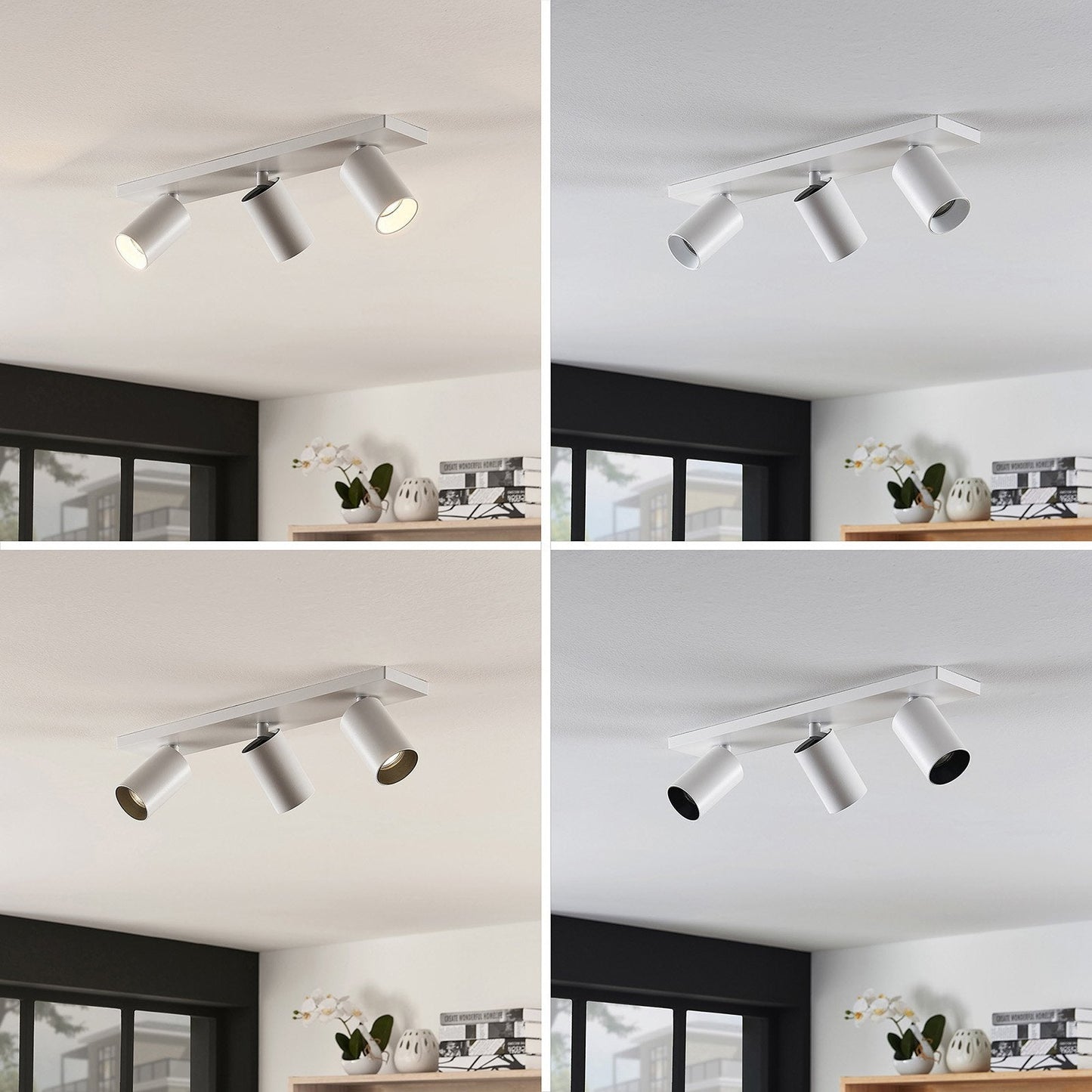 Norvo | Taklampe Hvit Aluminium Justerbar Spotlys