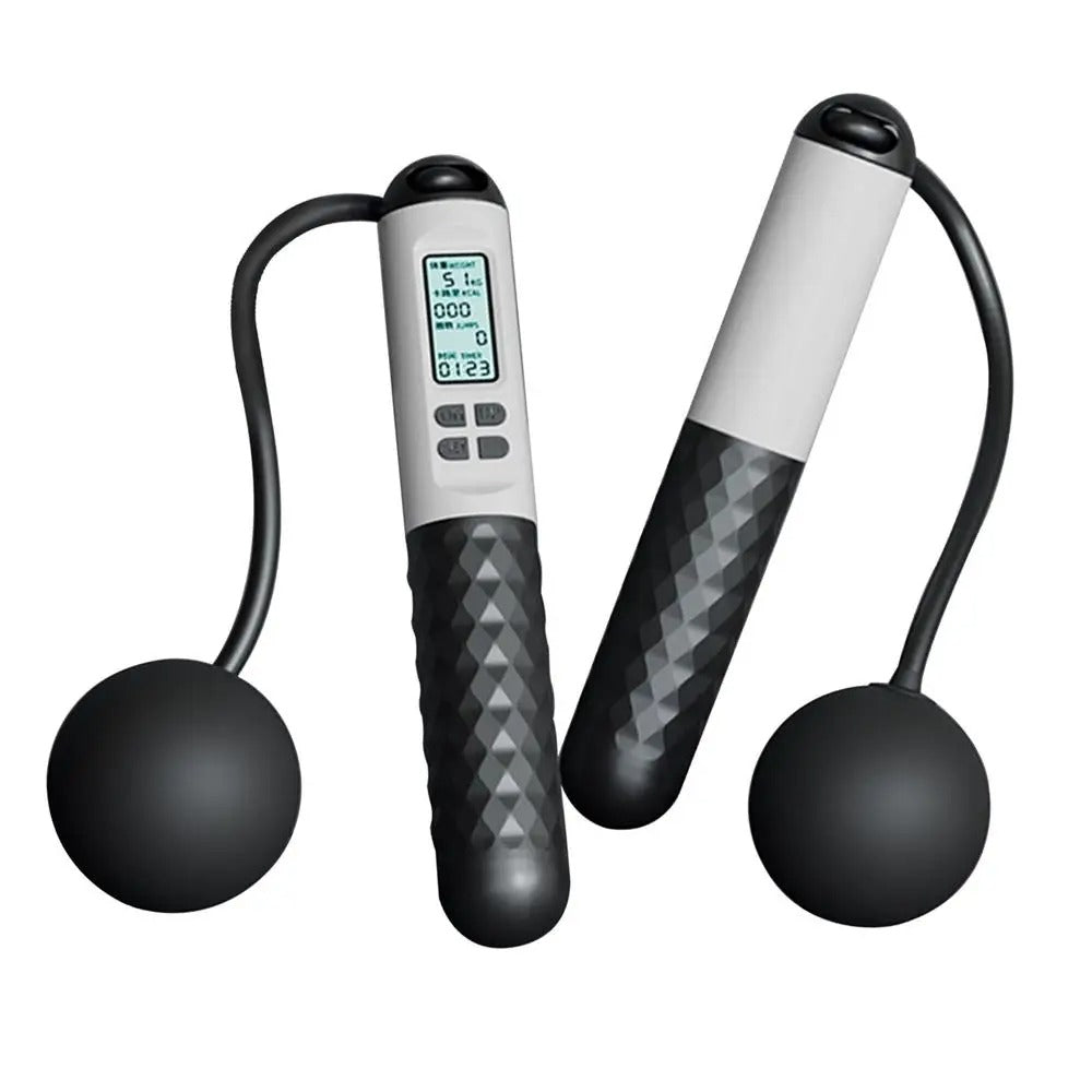 Norvo | Vektet trådløs hoppetau med teller | Ergonomisk, sammenflettingsfritt design for hjemme trening og kondisjonstrening