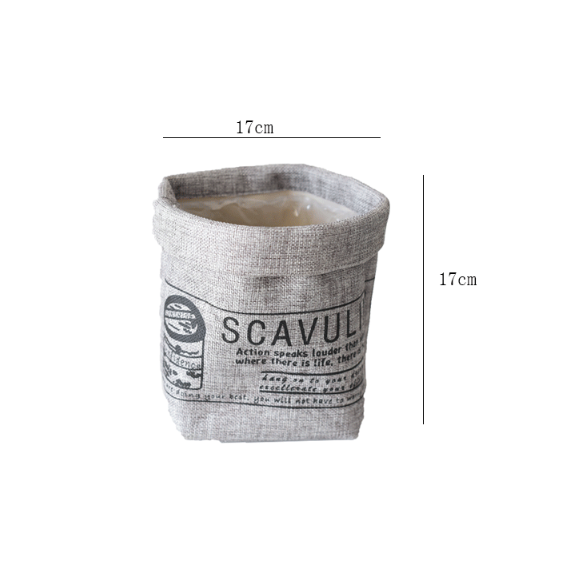 Norvo | Dekorativt tekstil plantekrukke med trykk – Allsidig oppbevaringskrukke for planter og dekor