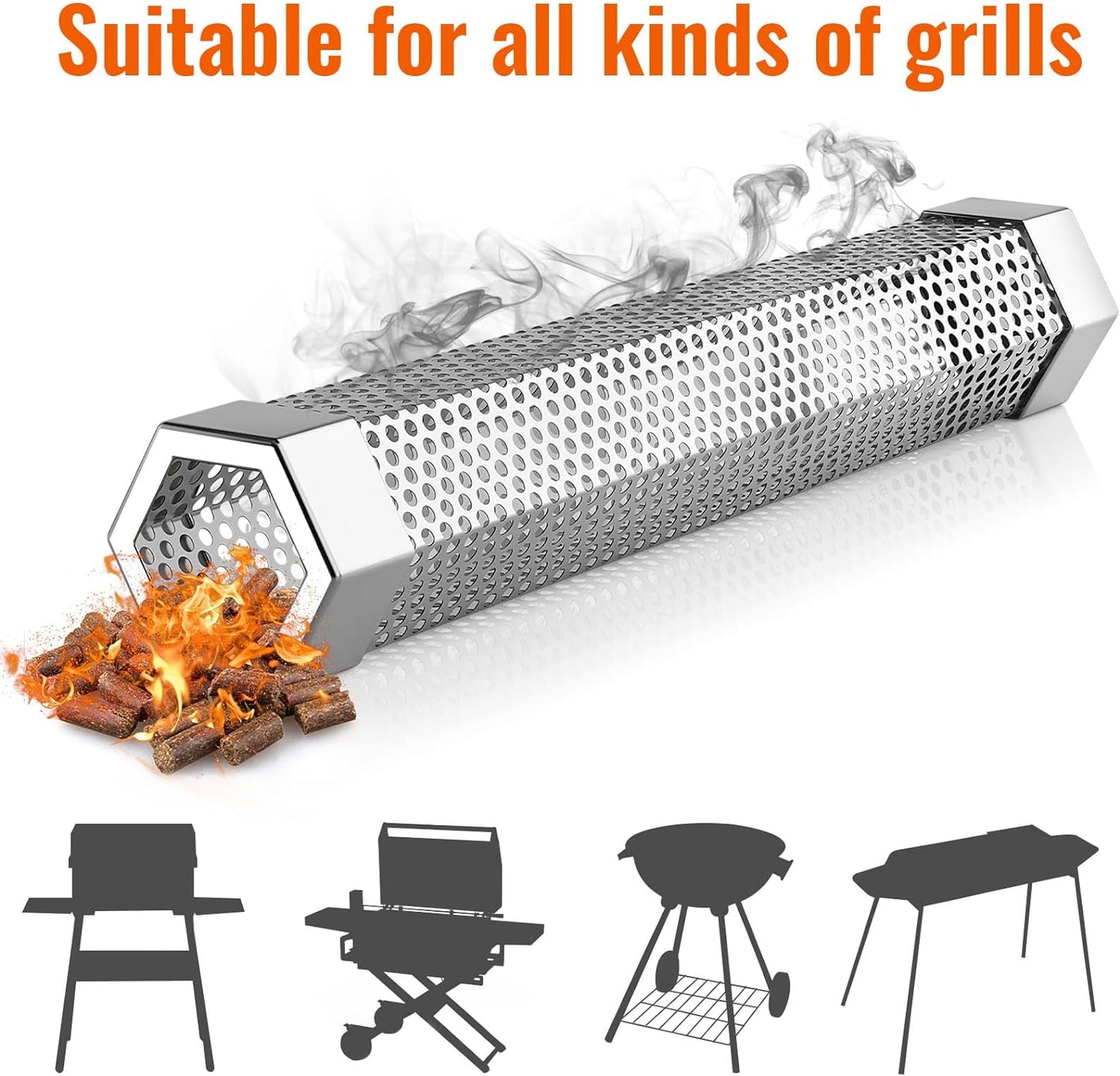 Norvo | 12' Pellet smoker pipe for any grill or smoker