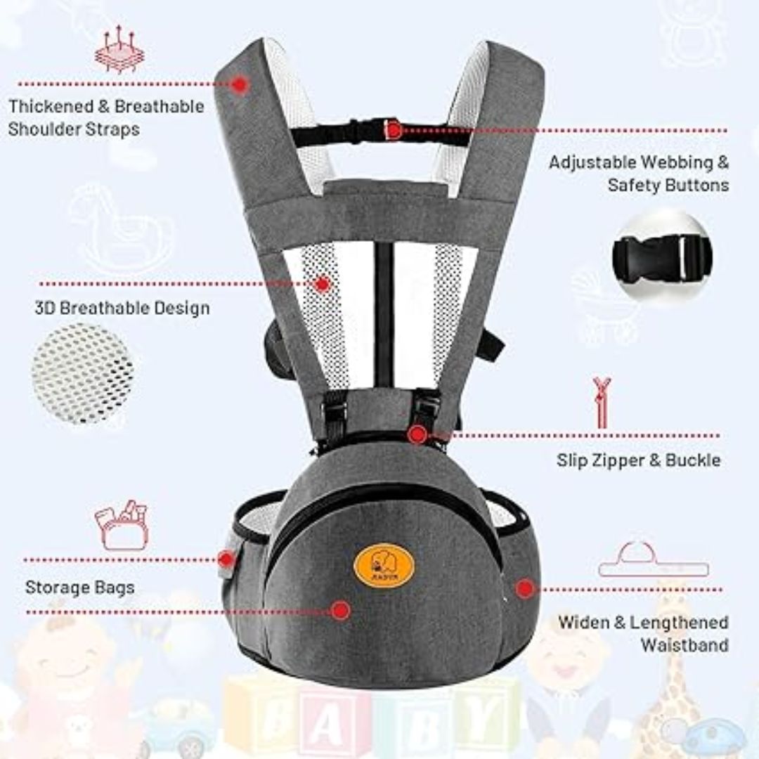 Norvo | Ergonomisk Bæresele Ryggsekk – Bærepose for Babyer og Småbarn