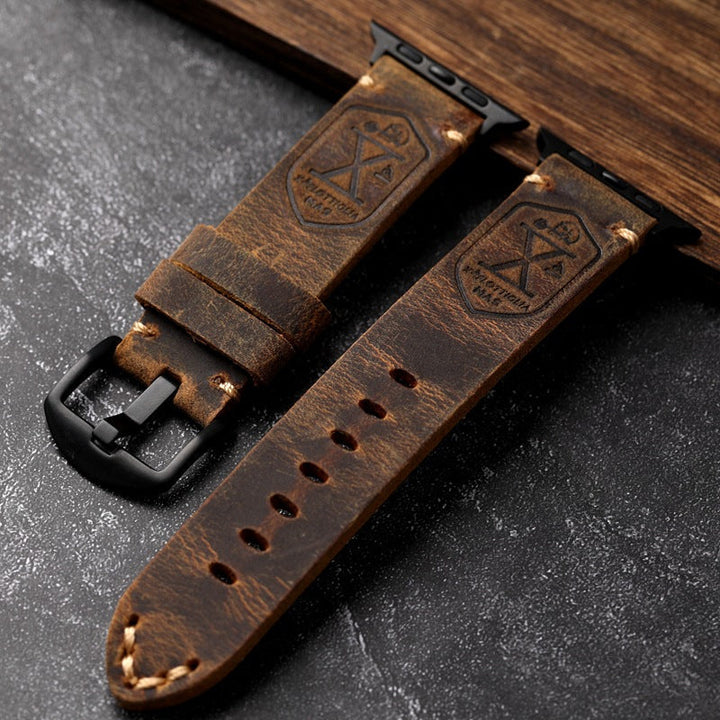 Norvo | Håndlaget Vintage Skinn Apple Watch Band