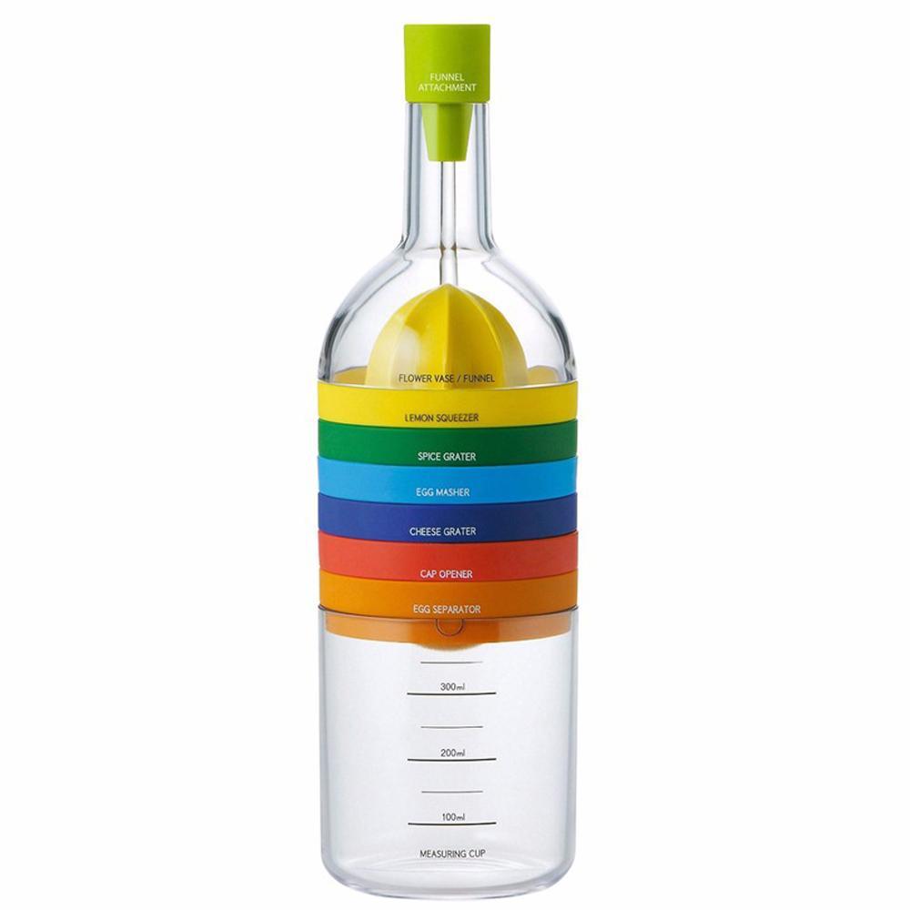 Norvo | 8-i-1 Fargerik Multifunksjonell Kjøkkenverktøy Flaske