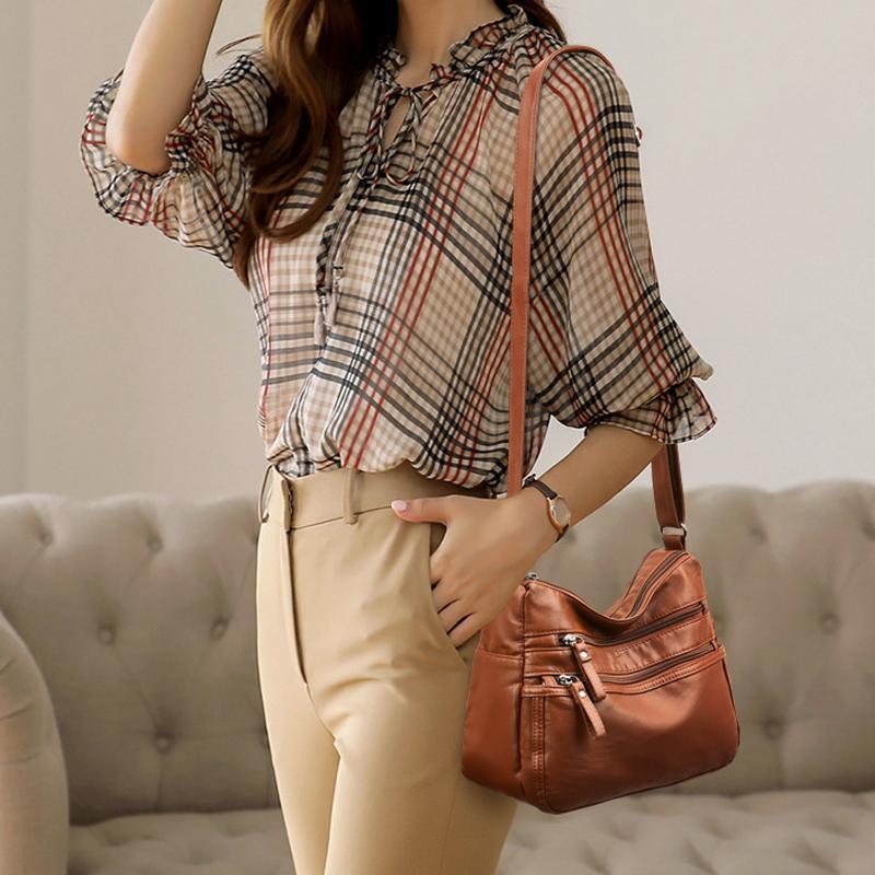 Norvo | Ensfarget skulderveske for kvinner