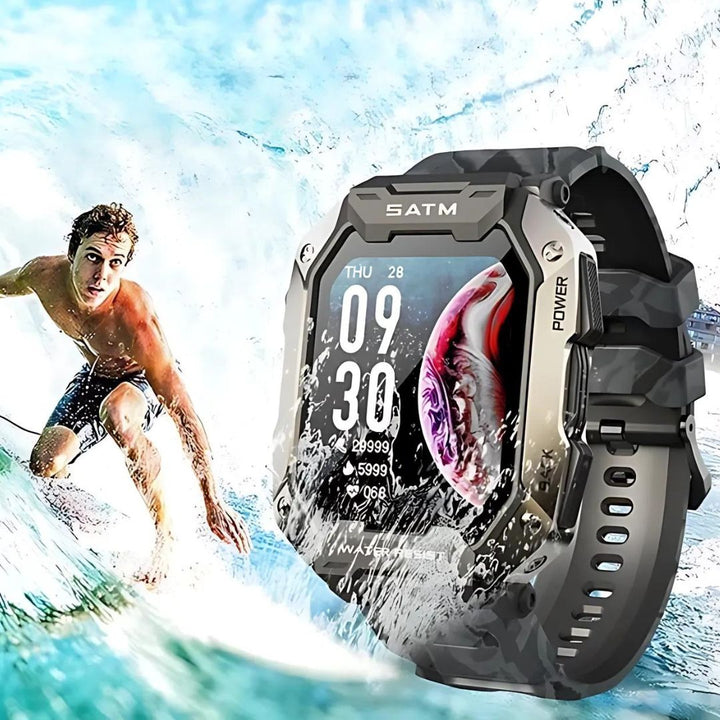 TactiX ARMY Series Smartwatch med militærdesign | Holdbar GPS - Fitness Tracker - for utendørs eventyr - militært personell og taktisk bruk Norvo