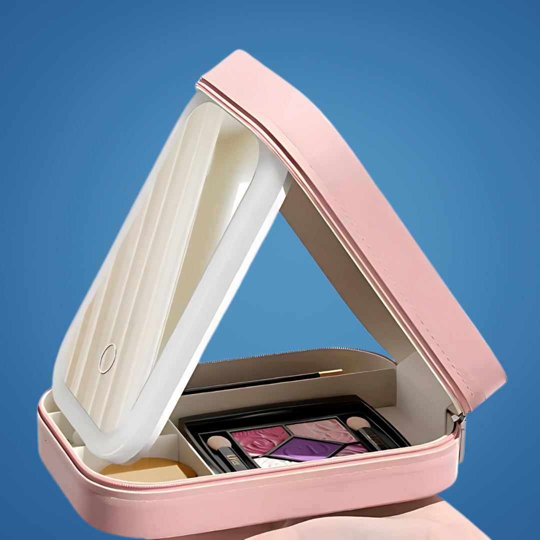 LED Lyskilde Speil – Justerbar Vinkel – Organisator for Skjønnhetselskere – Sterk Belysning for Utenfeil Utseende Norvo