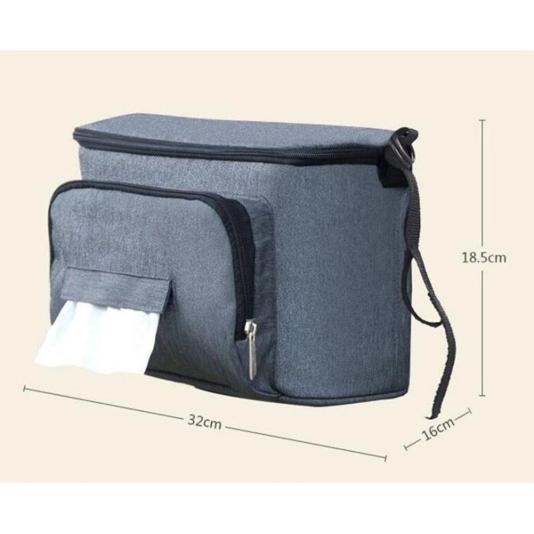 Norvo | Multifunksjonell Barnevognveske med Isolert Rom og Wipes Dispenser