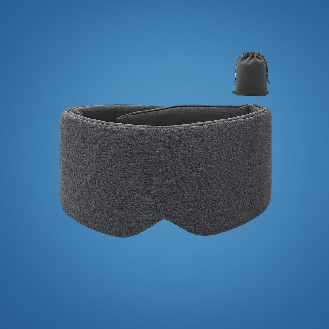 Total lysblokkerende – Myk bomullskomfort – Pustende passform – Blokkerer alt lys for reise, lur og dyp søvn Norvo