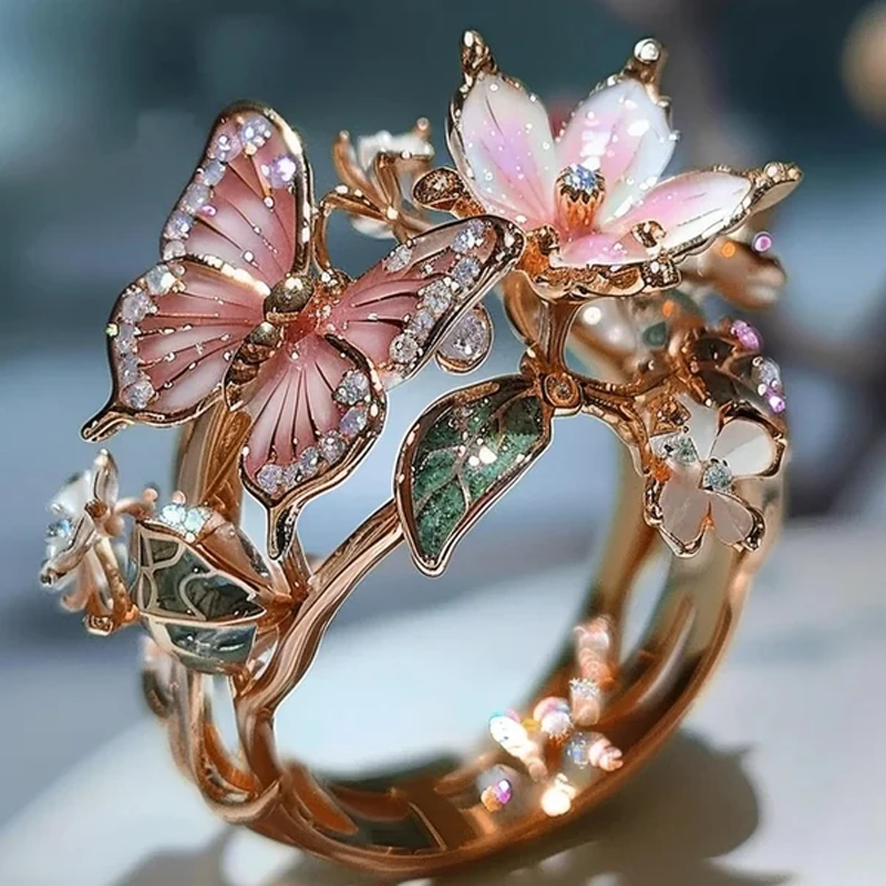 Butterfly flower ring | Norvo