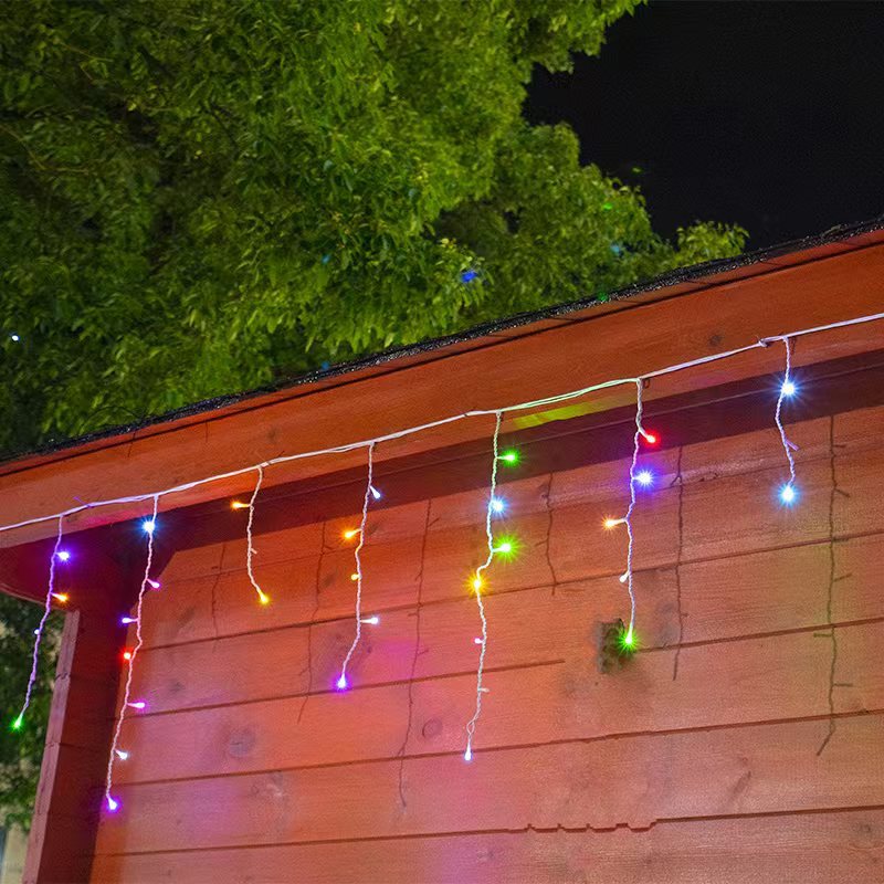 Norvo | Quntis 50m (164FT) Utendørs Vanntette LED Julegardinlys – 36V Lavspent Festival Iskrystalllys for Arrangement og Høytidsdekorasjon
