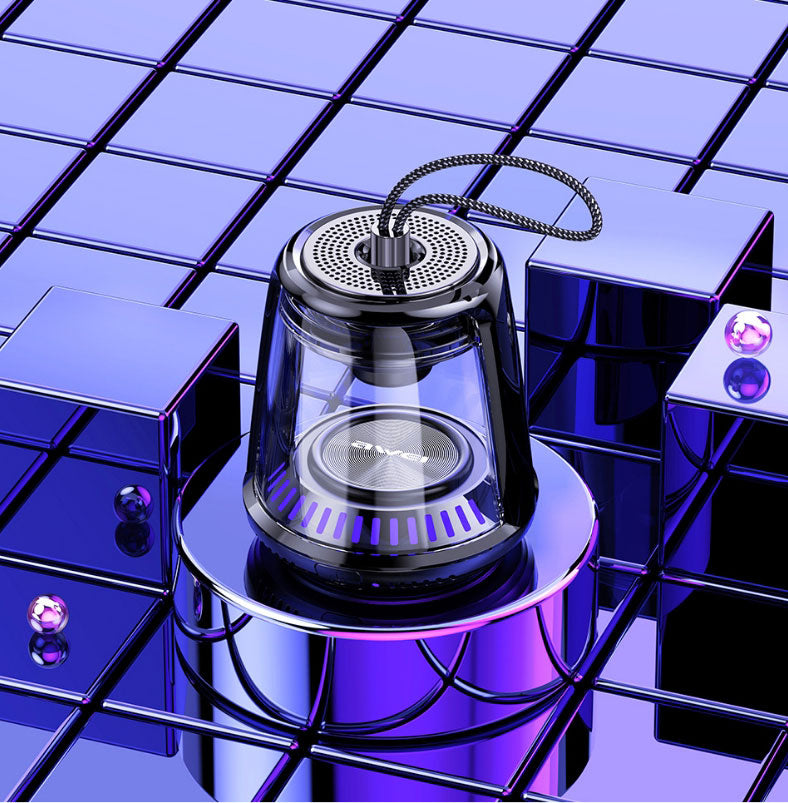 Norvo | Mini Trådløs TWS Høyttaler, med Bluetooth5.0, Stereo Lyd, IPX6 Vanntett & Kjølig Lys, for Bil, Hjem, Kontor & Mer (1-Pack)