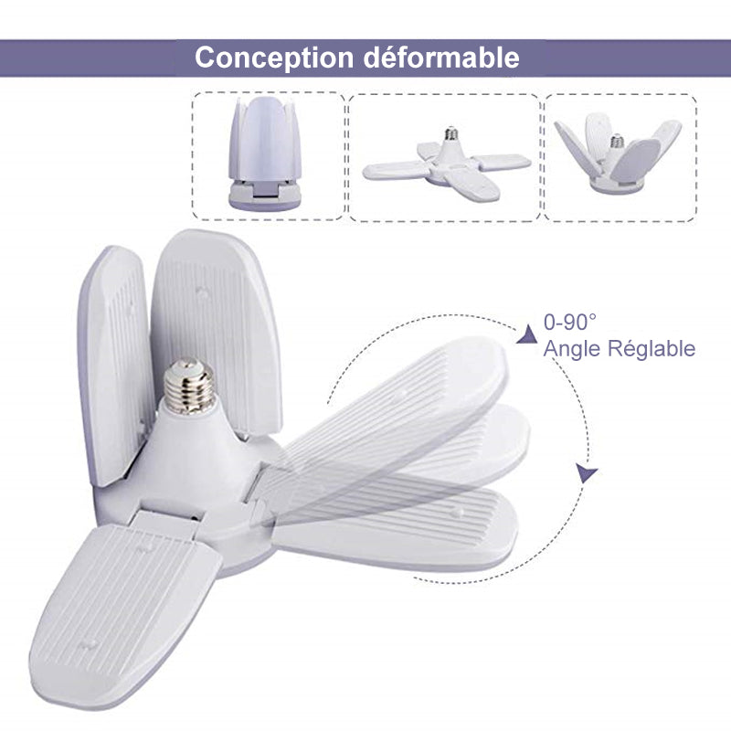 Foldbar deformert universal garasje lampe | Norvo