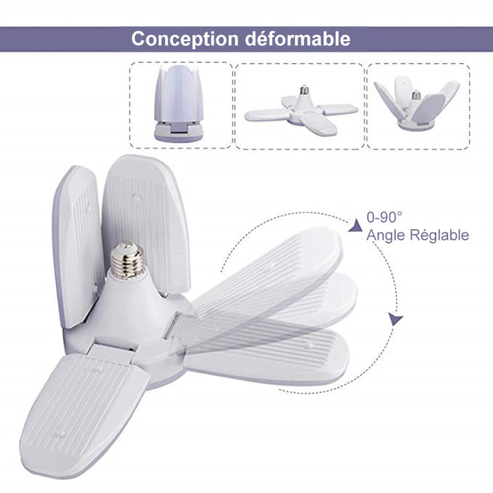 Foldbar deformert universal garasje lampe | Norvo
