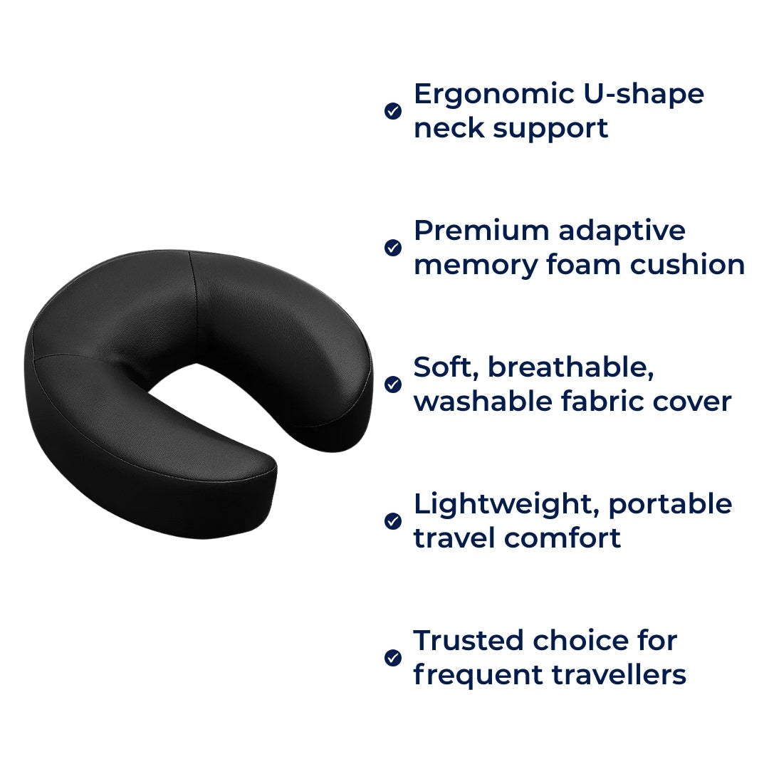Nakkesmerter Lindring – Ergonomisk U-formet Støtte – Lett Komfort for Flyreiser & Lange Reiser Norvo