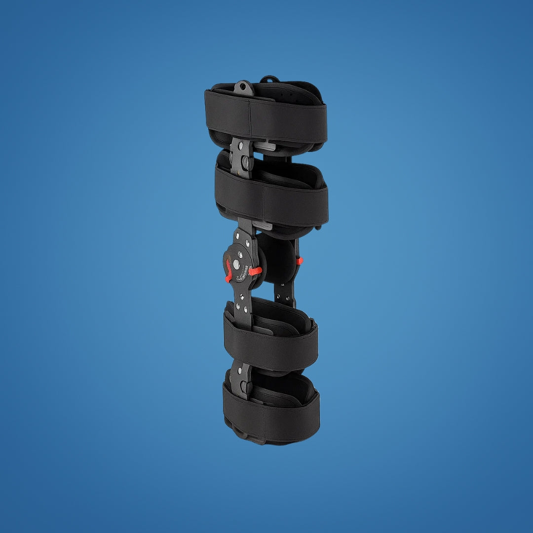 Justerbar benstabilisator – Polstret mykt stoff – Smertelindring, rehabilitering og hverdagsbevegelse Norvo