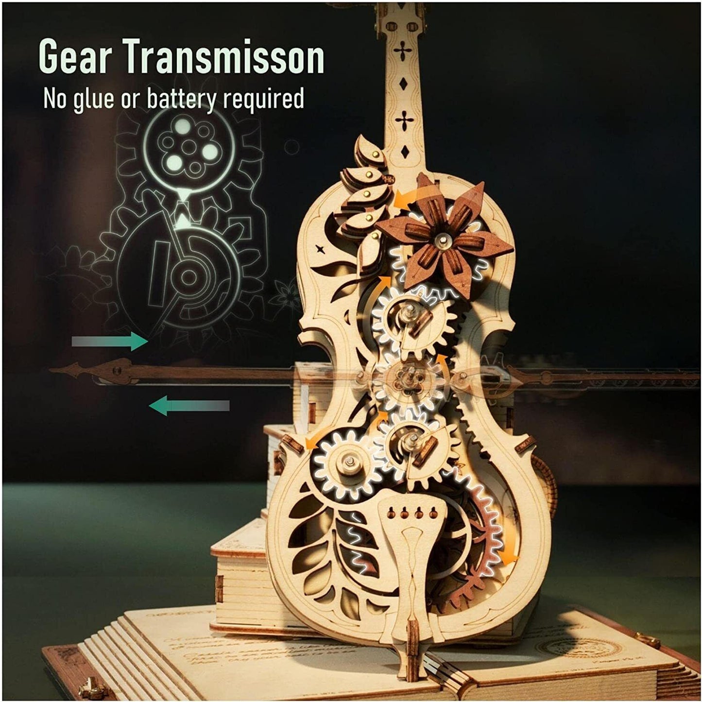 Norvo | DIY Tre Cello, Selvspillende Musikkinstrument, Magisk Musikkboks, Kule Gaveideer