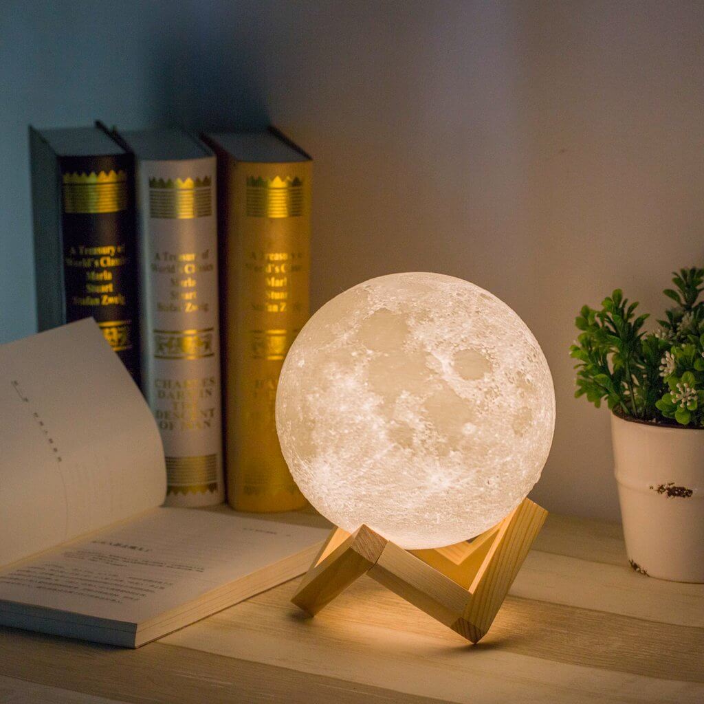 Norvo | Lunar Moon Light Lamp | Lunar Globe Light with Stand