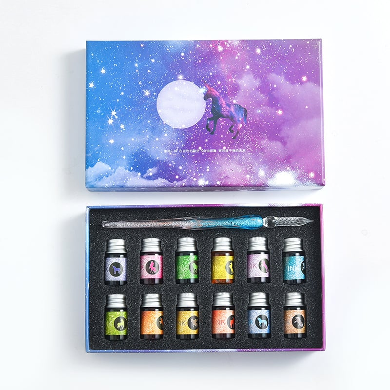 Norvo | Kalligrafi Glass Dyp Penne Inks Sett