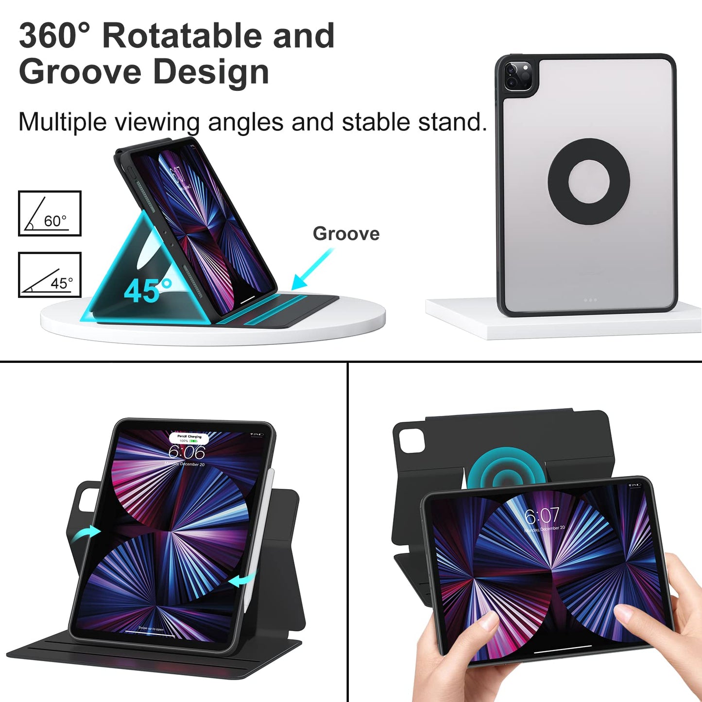 Norvo | 360° Rotatable Slide Nettbrettdeksel