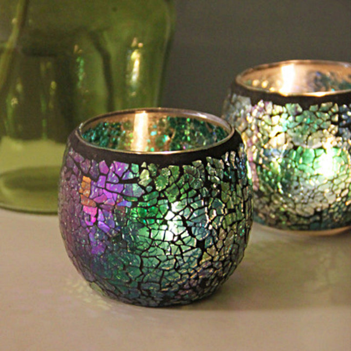Norvo | Europeisk Retro Glass Mosaic Tealight Holder
