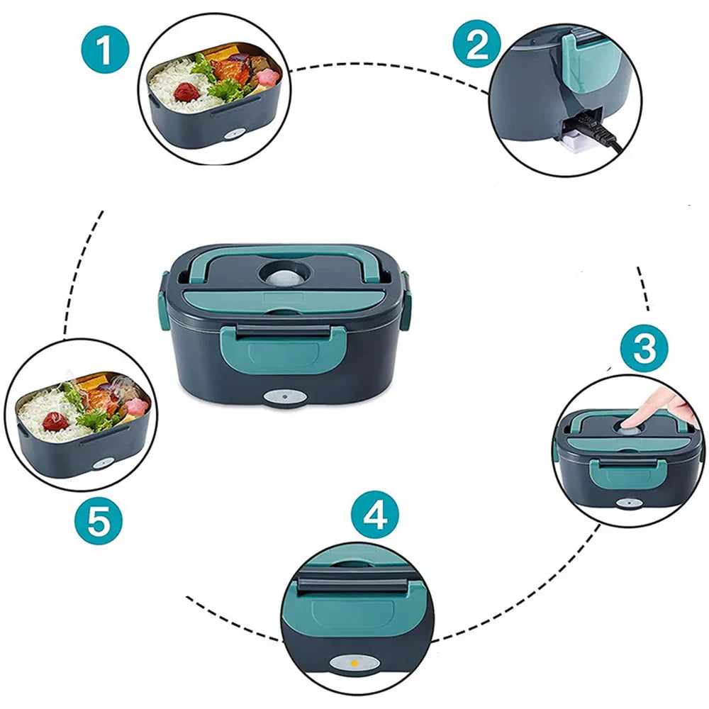 Norvo | ThermoBox Elektrisk Lunsjboks – Varm mat på farten eller hjemme