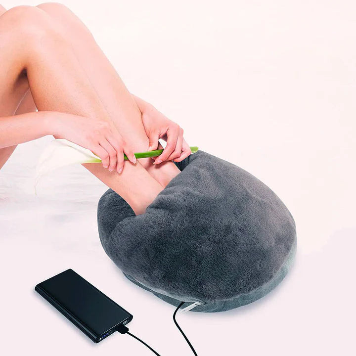 Norvo | WarmNest XL Elektrisk Fotvarmer – Plysj Komfort & Justerbar Varme