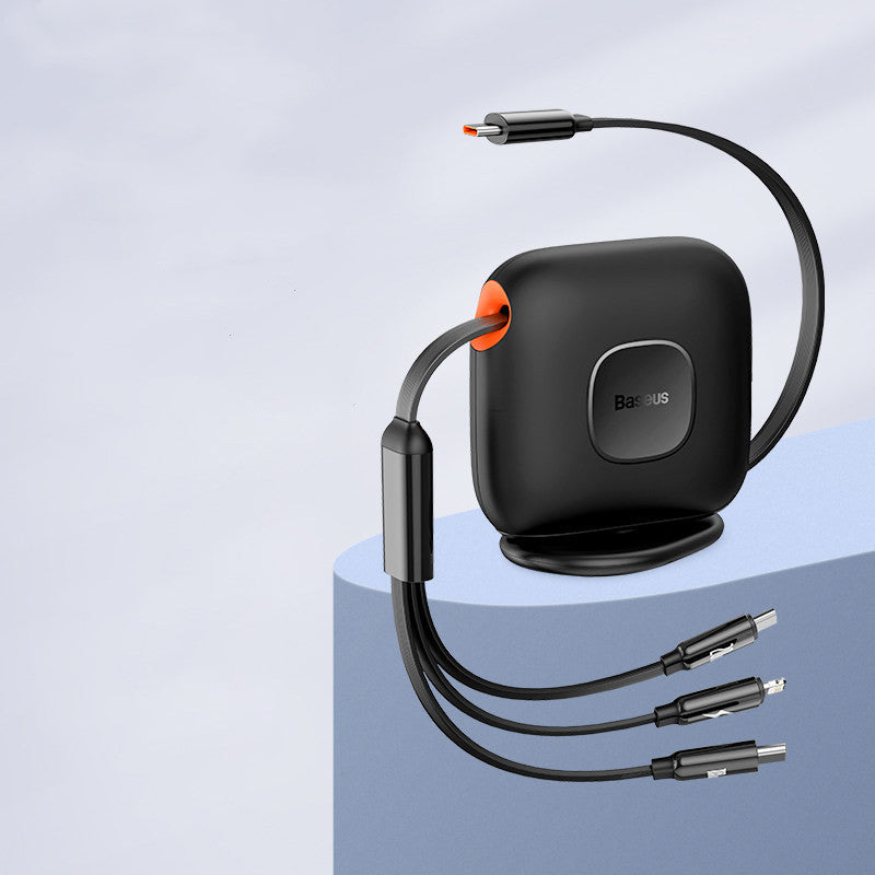 Norvo | 3-i-1 Utviklingsbar Rotasjonsladekabel, med Lightning, Type-C & Micro, for Telefon & Tabletter