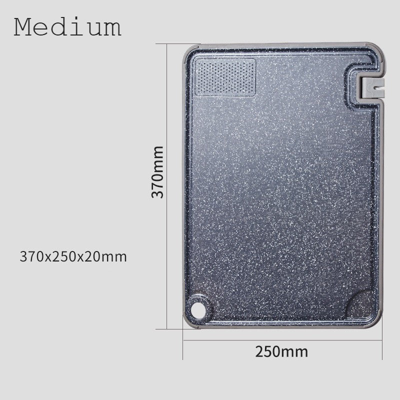 Norvo | Skjærebrett med innebygd knivsliper, hvitløksholder, saftfanger og sklisikker bunn, for kjøtt, grønnsaker, ost