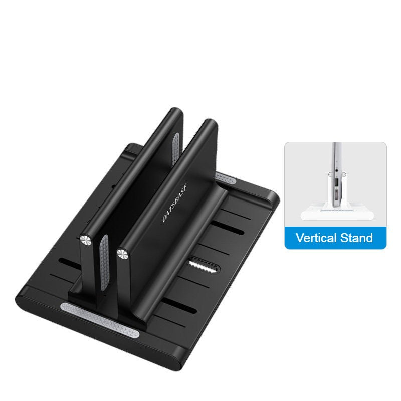 Norvo | Vertikal Laptop Stativ, med Ekstra Telefon/Tablet Holder, for Hjem & Kontor