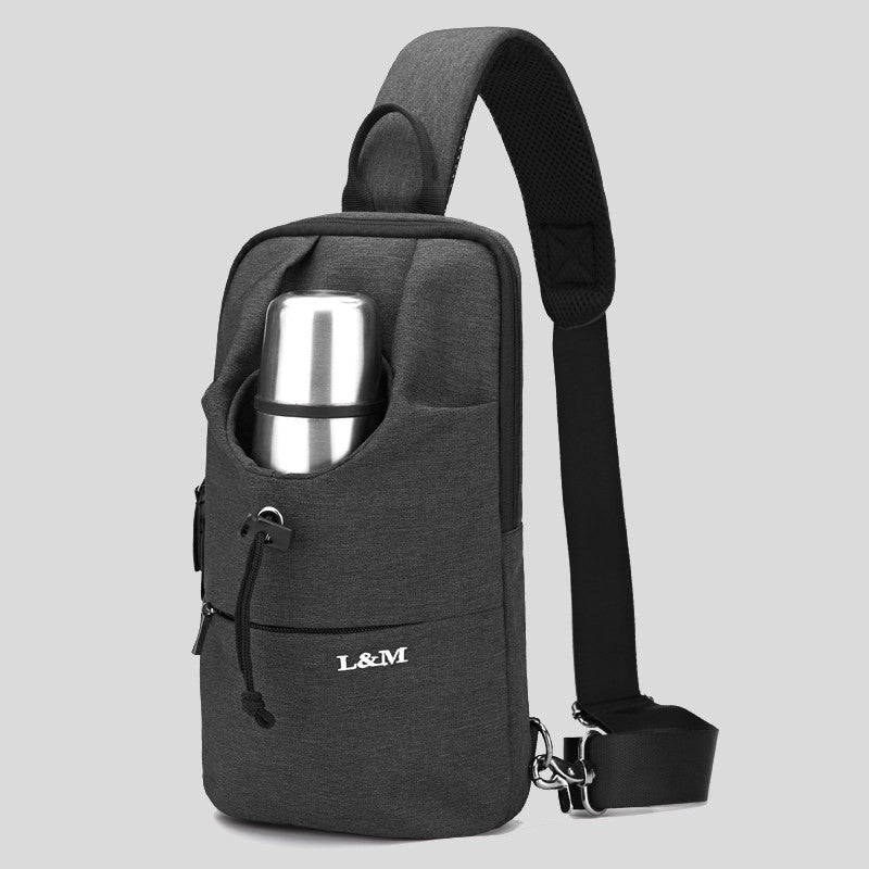 Norvo | Bærbar vanntett slingbag med koppholder, for reise, sykling, trening og mer