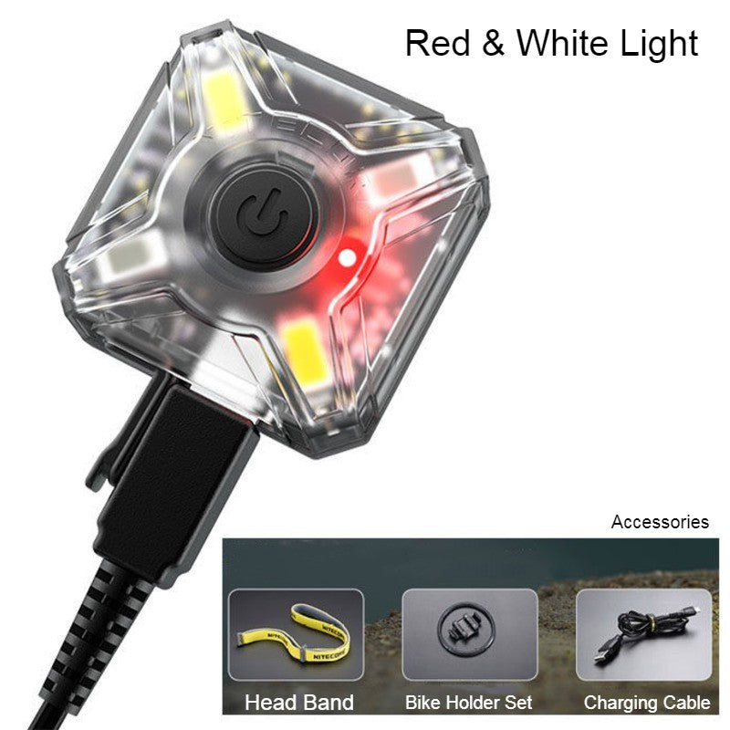Norvo | Mini Bærbar Oppladbar Hodelykt, med Hodebånd & Sykkelstativ Sett, for Camping, Sykling & Mer