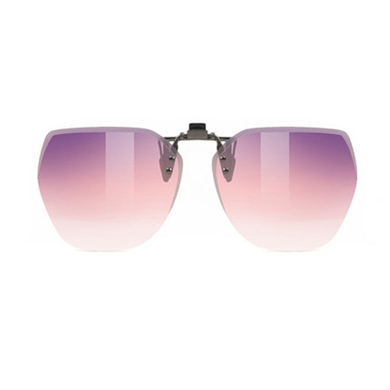 Norvo | Clip-on Uten Ramme Polariserte Solbriller, med Antirefleks og Flip-Up Design, for Utendørs/Kjøring