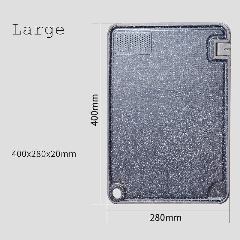 Norvo | Skjærebrett med innebygd knivsliper, hvitløksholder, saftfanger og sklisikker bunn, for kjøtt, grønnsaker, ost