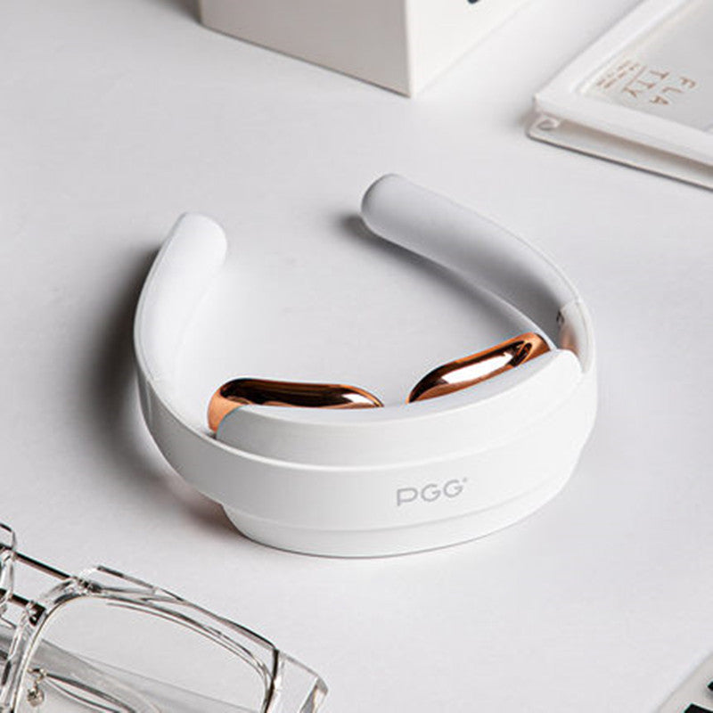 Norvo | Sammenleggbar trådløs smart nakkemasseur med varmefunksjon, 5 massasjeinnstillinger og lavfrekvent pulsteknologi, for nakke, muskler, skuldre og cervical smerte lindring