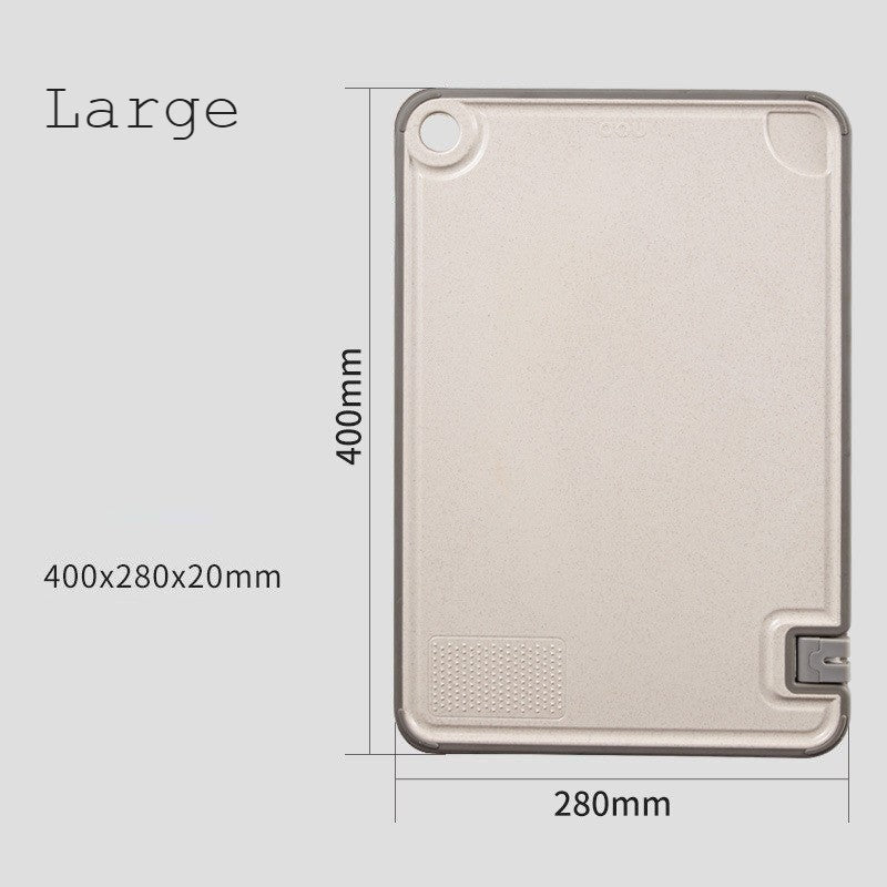 Norvo | Skjærebrett med innebygd knivsliper, hvitløksholder, saftfanger og sklisikker bunn, for kjøtt, grønnsaker, ost