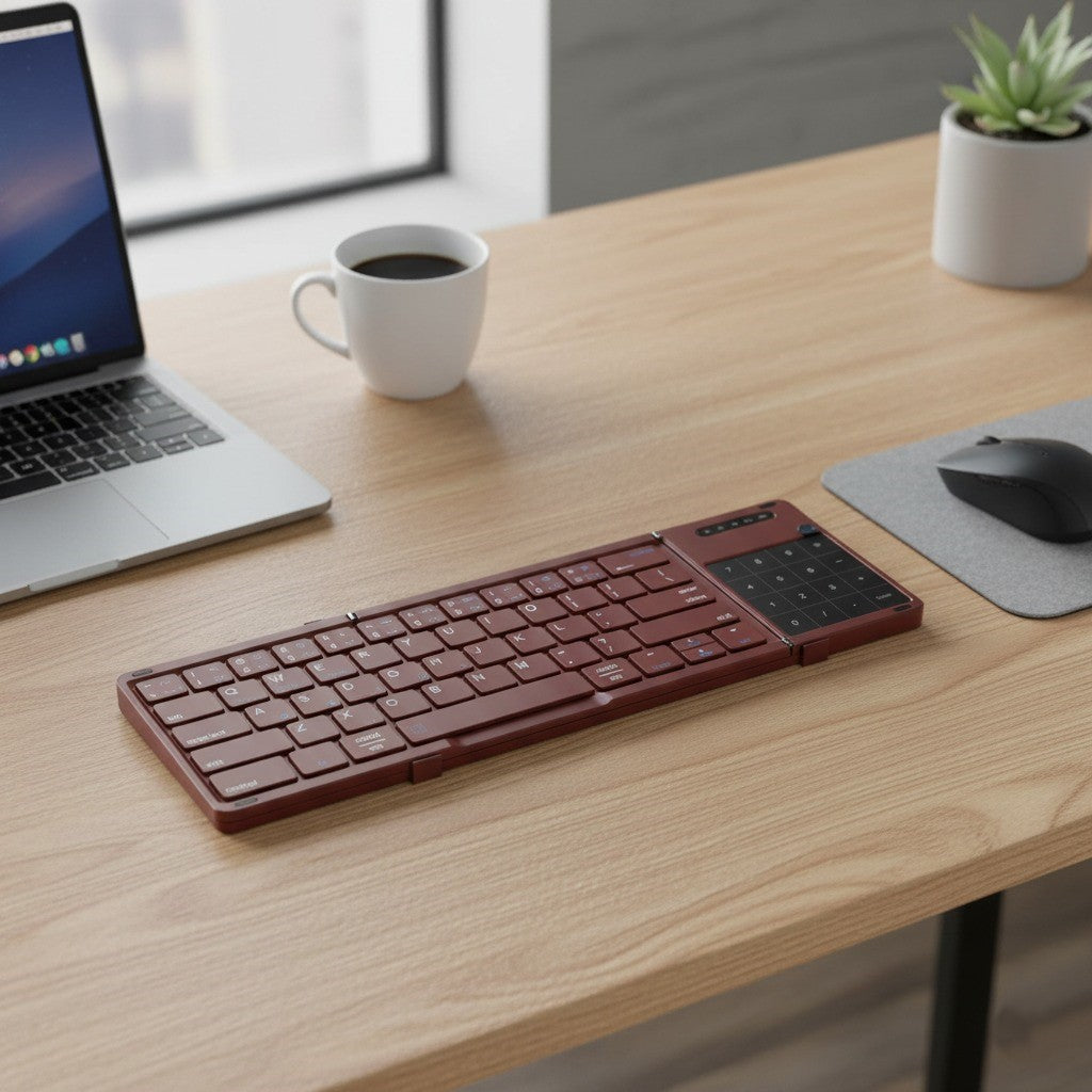 Norvo | Trådløst Bærbart Slim Smart Tri-Fold Bluetooth Tastatur