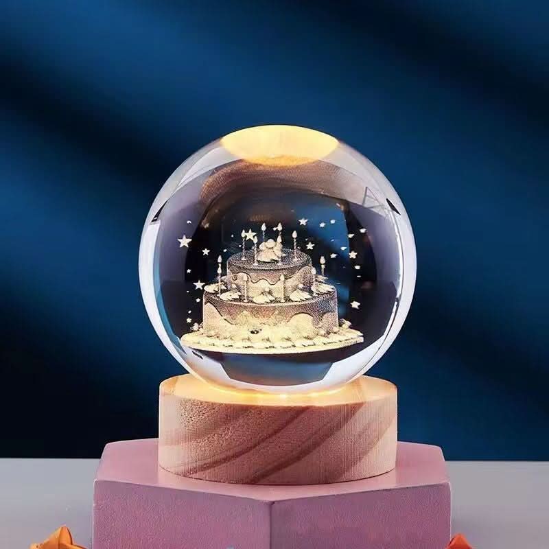 Norvo | Elegant 3D LED Nattlys med funklende stjernes effekt