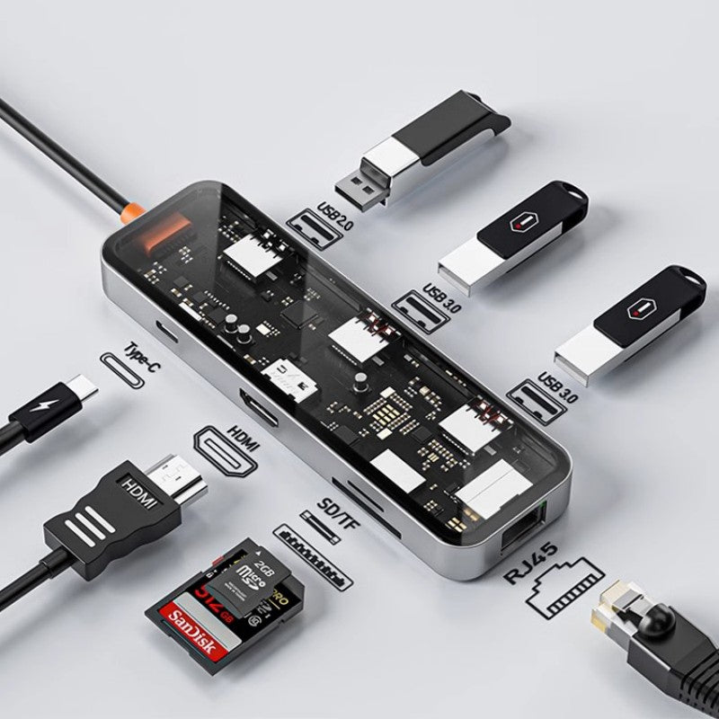Norvo | Åtte-i-én Multi-Interface Gjennomsiktig Utvidelsesdokking