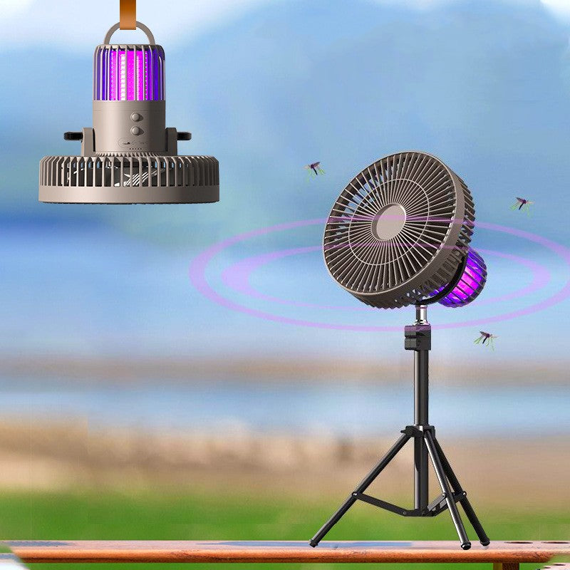 Norvo | Utendørs 4-i-1 Myggmiddel Strømbank Nattlys Vifte