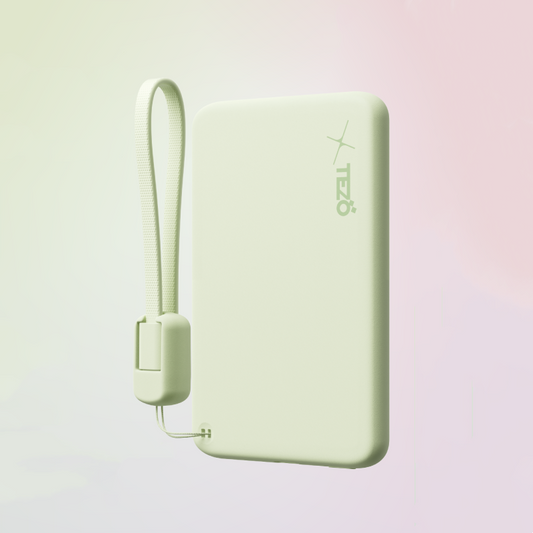 Norvo | Ultra-Tynn Fargerik Magnetisk Lader Power Bank Med Innebygd Snor