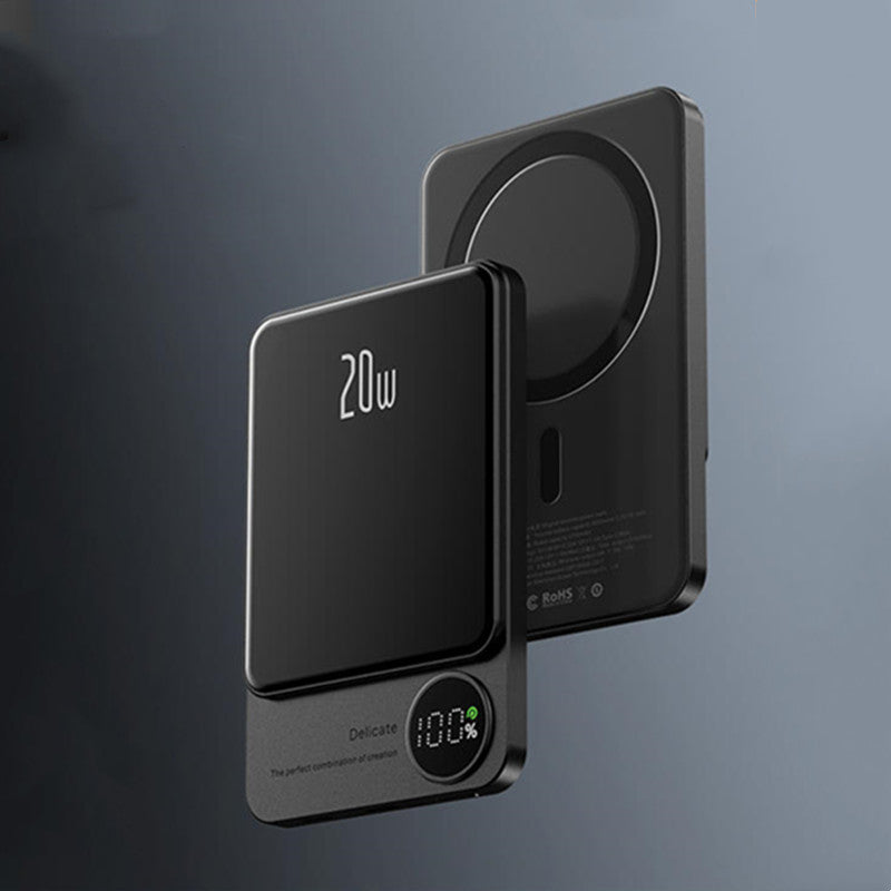 Norvo | 10000mAh Mini Bærbar LED Digital Display Magnetisk hurtiglading Power Bank