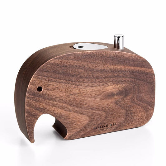 Norvo | Push-To-Dispense Solid Wood Elephant Tannpirkholder