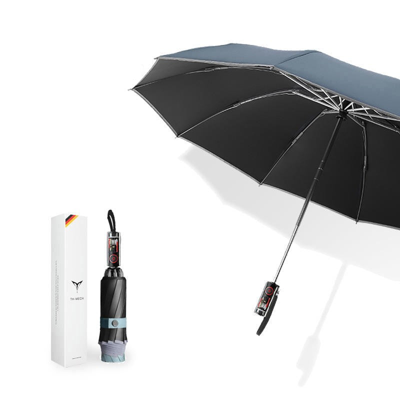 Norvo | Super-Tykk Fullstendig Automatisk Omvendt Sol- og Regnfoldbar Paraply