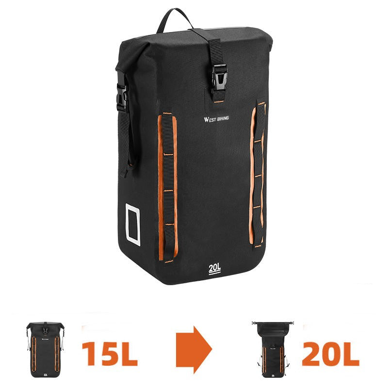 Norvo | Vanntett utvidbar pakkveske for sykkel baksete