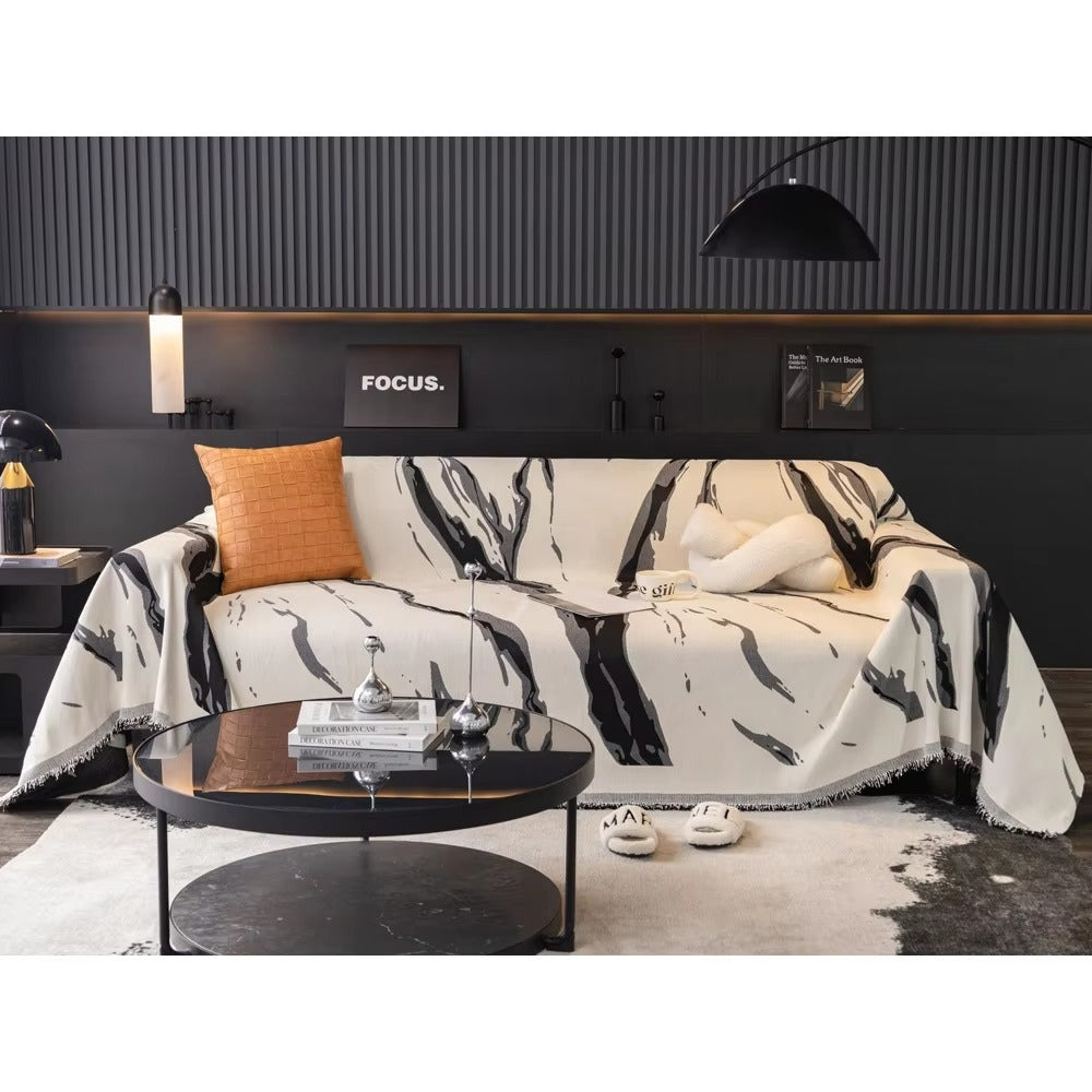 Norvo | Abstrakt Penselstrøk Chenille Sofatrekk
