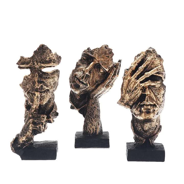 Norvo | Abstrakt Gylden Skulptur for Tidløs Eleganse & Moderne Design