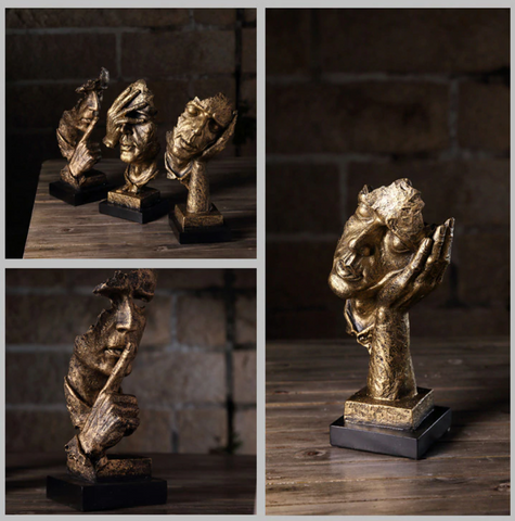 Norvo | Abstrakt Gylden Skulptur for Tidløs Eleganse & Moderne Design