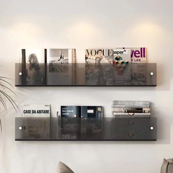 Norvo | ClearLine – Stilren Akryl Vegghylle for Magasiner