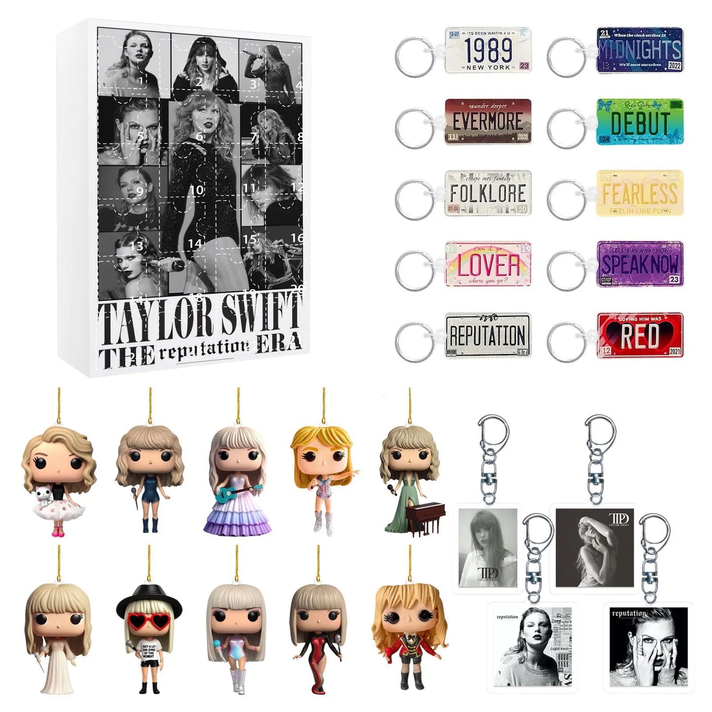 Norvo | DecoJoy Adventskalender – 24-dagers kalender med juledekorasjoner & gjenbrukbart design